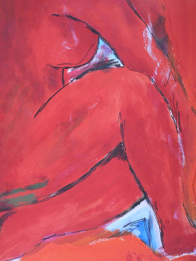 Schilderij Lady in Red
